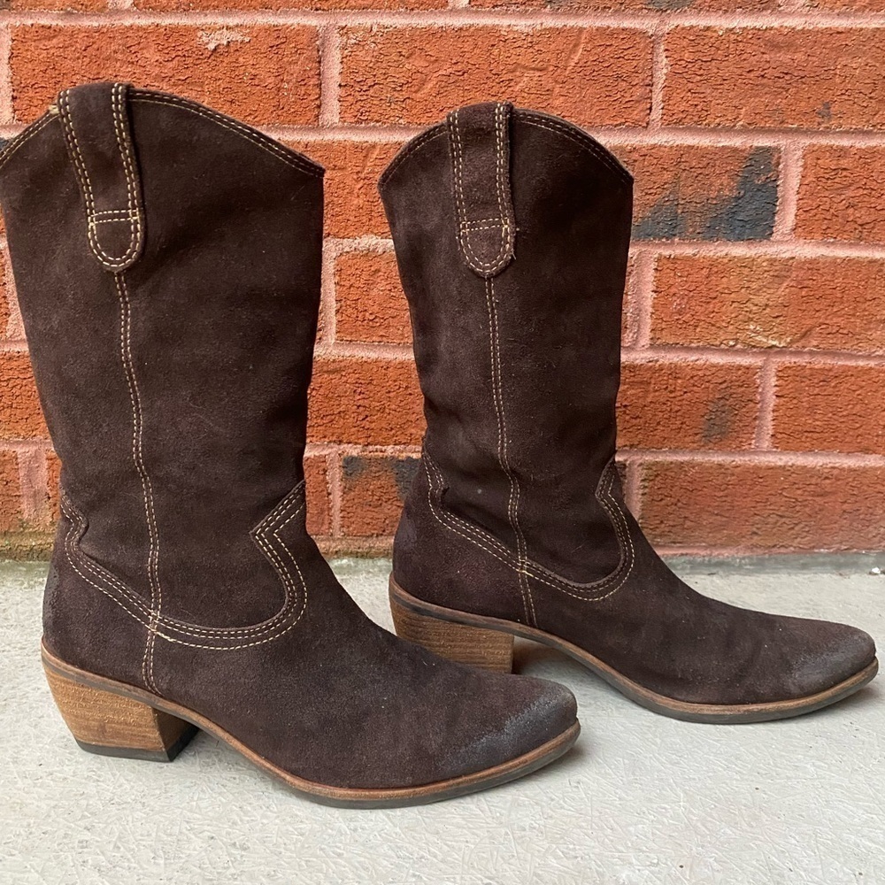 Matisse Brown Suede Western Cowgirl Boots Size 10 Country Concert - Picture 5 of 15